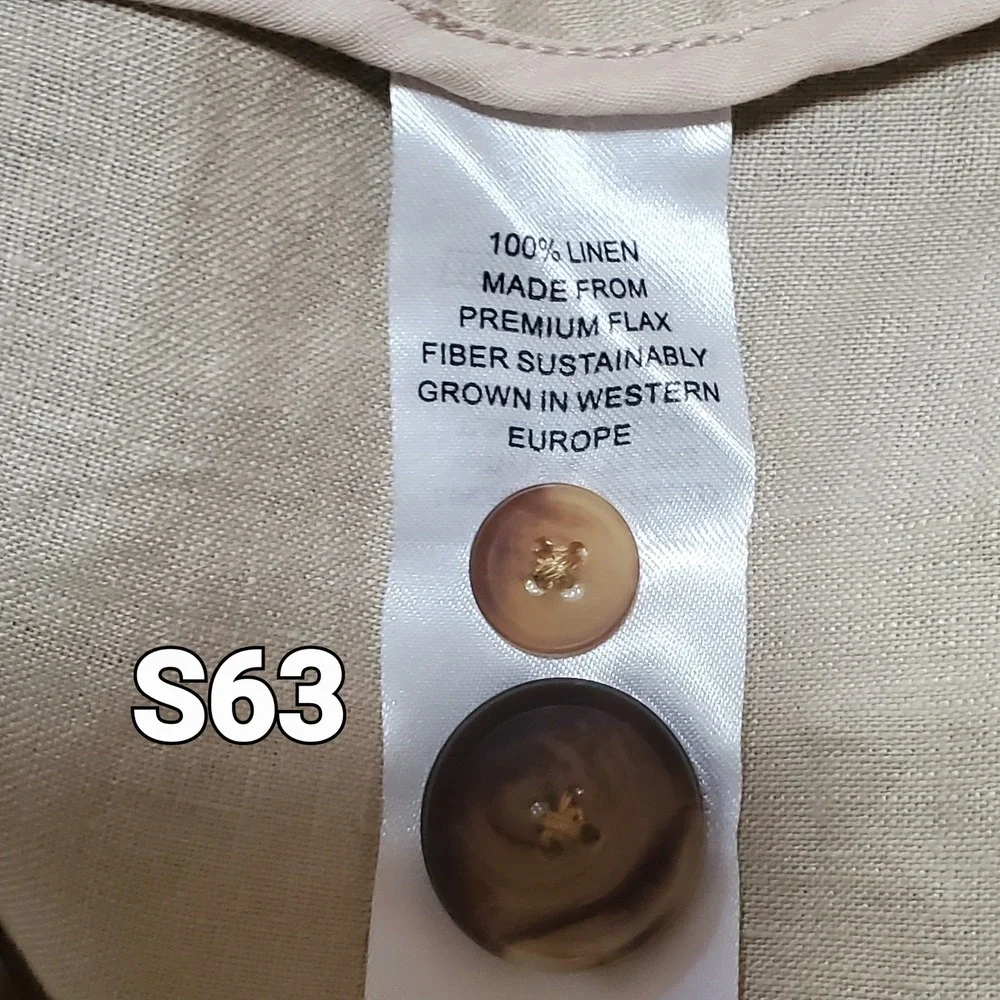 Quince Euro Summer Linen Blazer Quiet Luxury Oatmeal Effortless L Relaxed Fit - Picture 5 of 6